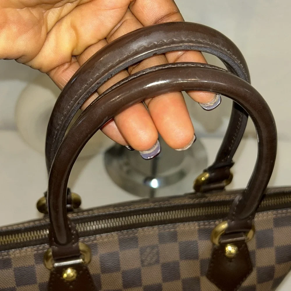 Authentic Louis Vuitton Damier Saleya PM Ebene Tote Bag Brown with COA - Picture 9 of 16